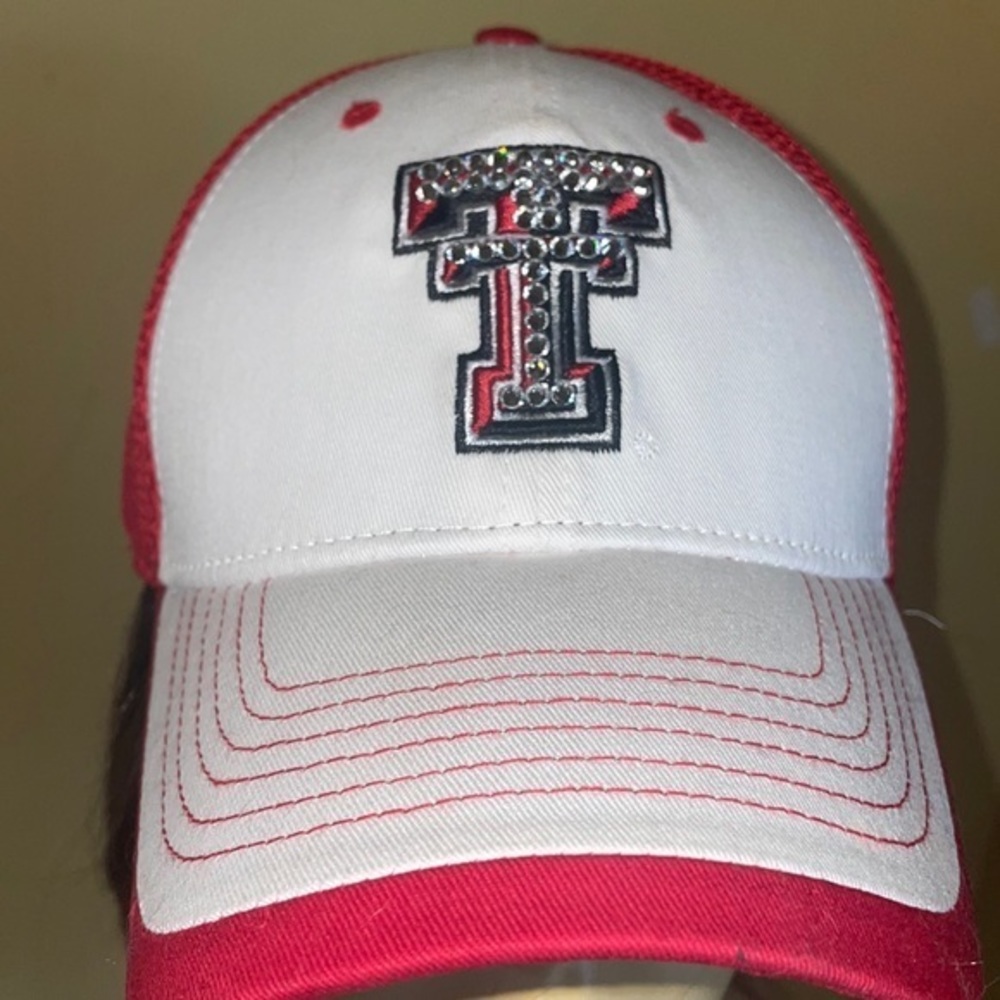 TEXAS TECH Bling Logo Baseball Cap Size S and M Officially Licensed - Picture 3 of 11